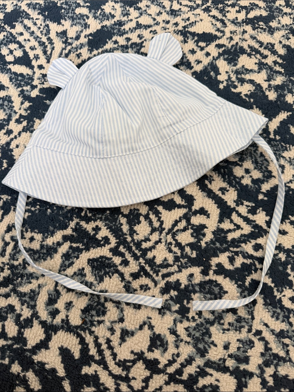 H&M Striped Baby Sun Hat with Ear Details NWOT